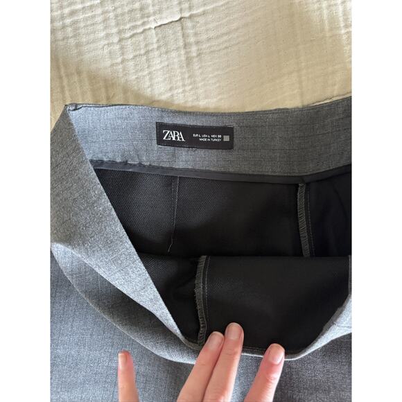 Zara Womens Gray Slit Mini Skort L - Picture 3 of 6